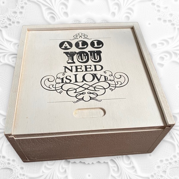 Other - Beatles Love Wood Box Hearts Cookie Cutters Valentine’s Day Keepsake